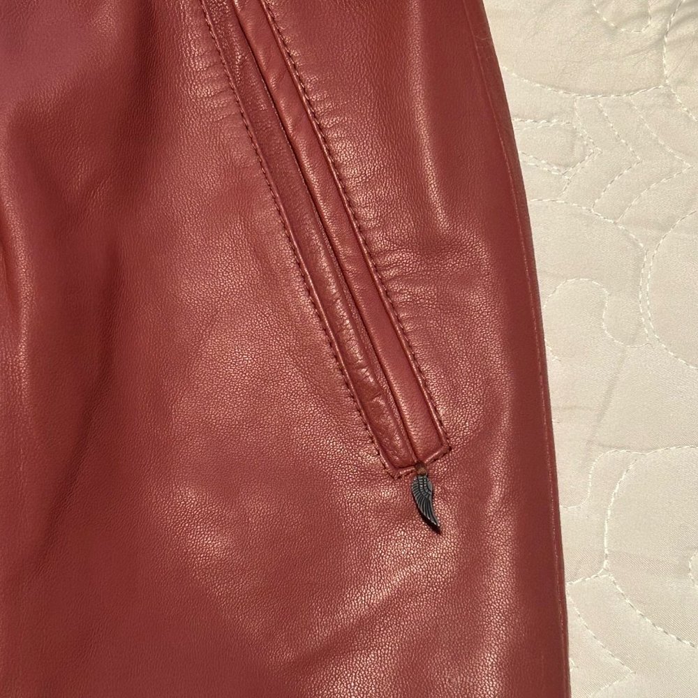 Goat Leather Skirt w/Pockets, Denmark COSTER COPENHAGEN Euro Sz 36; US 6